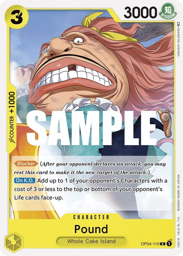 Image for Pound (OP04-110) (Kingdoms of Intrigue) - One Piece Card Game