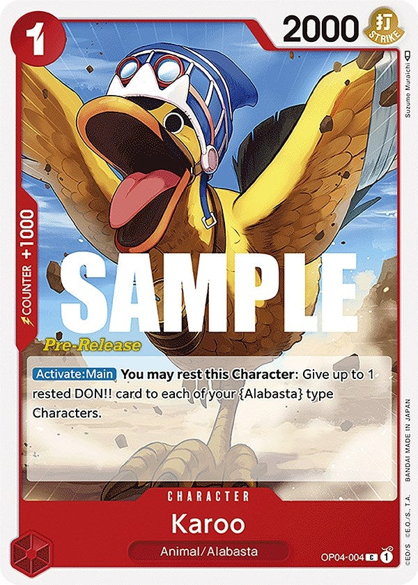Karoo (OP04-004) (Kingdoms of Intrigue Pre-Release Cards)