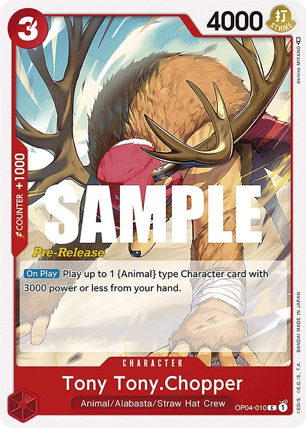 Tony Tony.Chopper (OP04-010) (Kingdoms of Intrigue Pre-Release Cards)