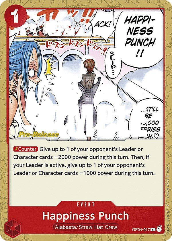 Happiness Punch (OP04-017) (Kingdoms of Intrigue Pre-Release Cards)