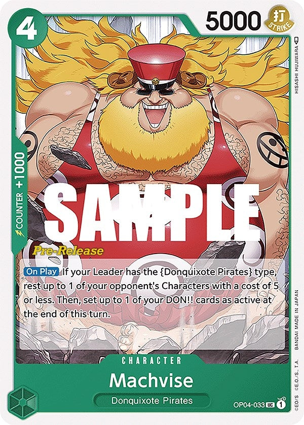 Image for Machvise (OP04-033) (Kingdoms of Intrigue Pre-Release Cards) - One Piece Card Game