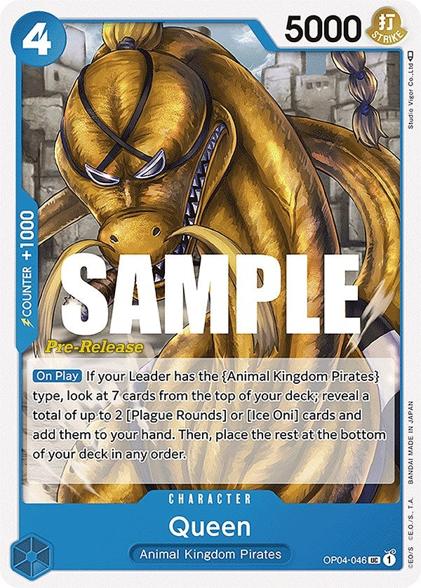 Queen (OP04-046) (Kingdoms of Intrigue Pre-Release Cards)
