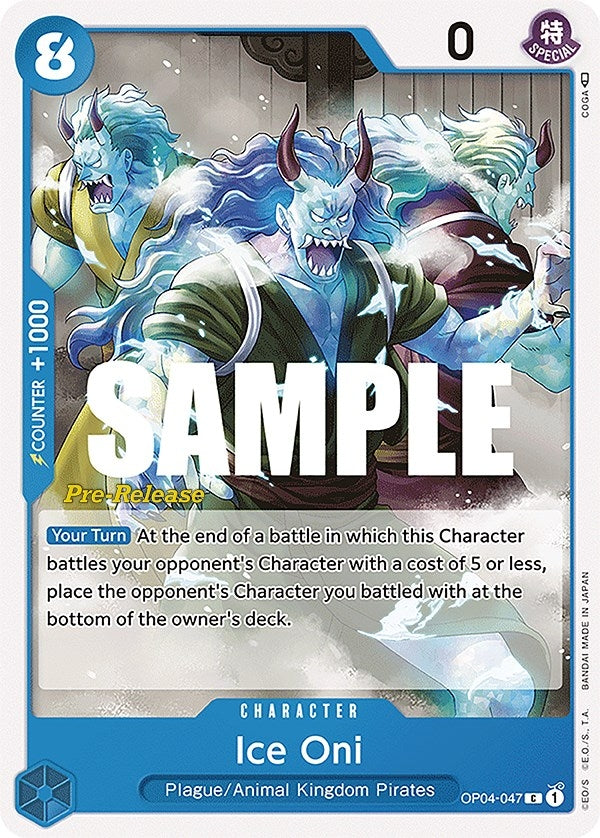 Image for Ice Oni (OP04-047) (Kingdoms of Intrigue Pre-Release Cards) - One Piece Card Game