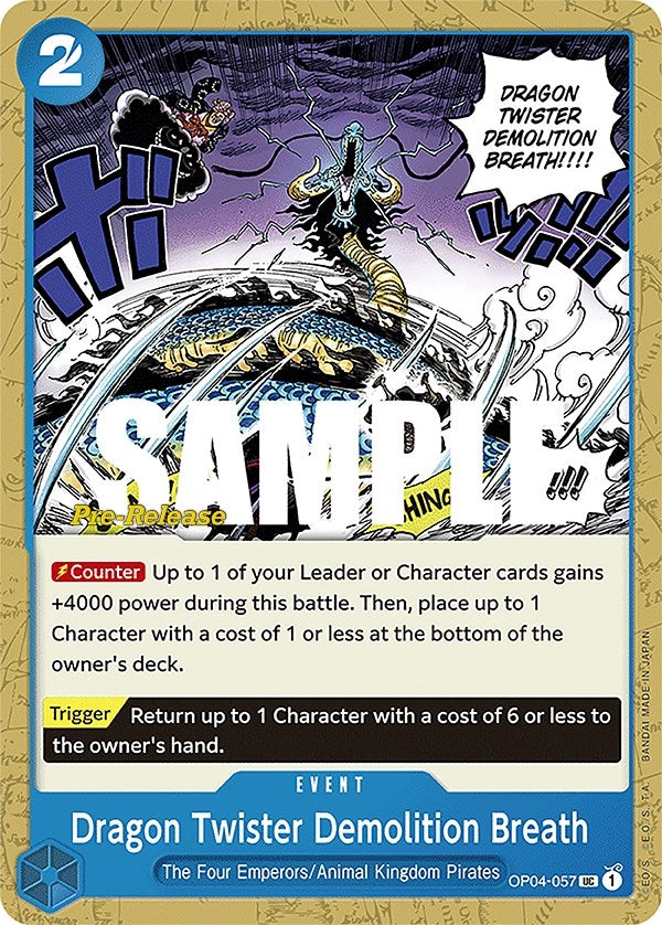 Dragon Twister Demolition Breath (OP04-057) (Kingdoms of Intrigue Pre-Release Cards)