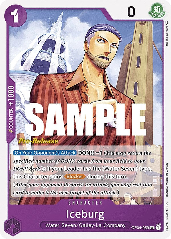 Iceburg (OP04-059) (Kingdoms of Intrigue Pre-Release Cards)