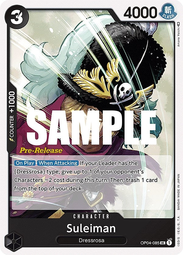 Suleiman (OP04-085) (Kingdoms of Intrigue Pre-Release Cards)