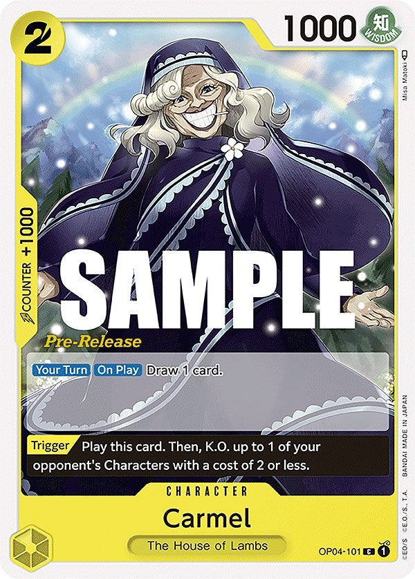 Image for Carmel (OP04-101) (Kingdoms of Intrigue Pre-Release Cards) - One Piece Card Game