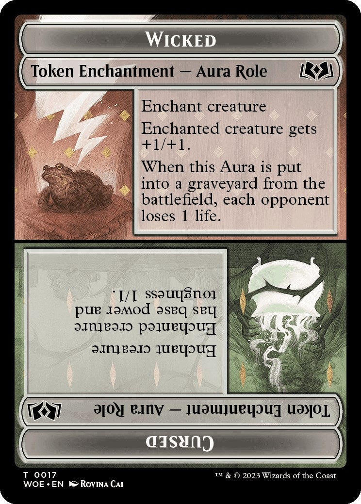 Image for Wicked Role / Cursed Role // Emblem - On An Adventure Double-Sided Token (17 // 18) - Magic: The Gathering