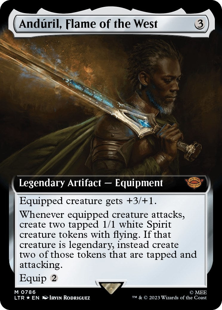 Anduril, Flame of the West (Extended Art) (Surge Foil) (786) (Universes Beyond: The Lord of the Rings: Tales of Middle-earth)