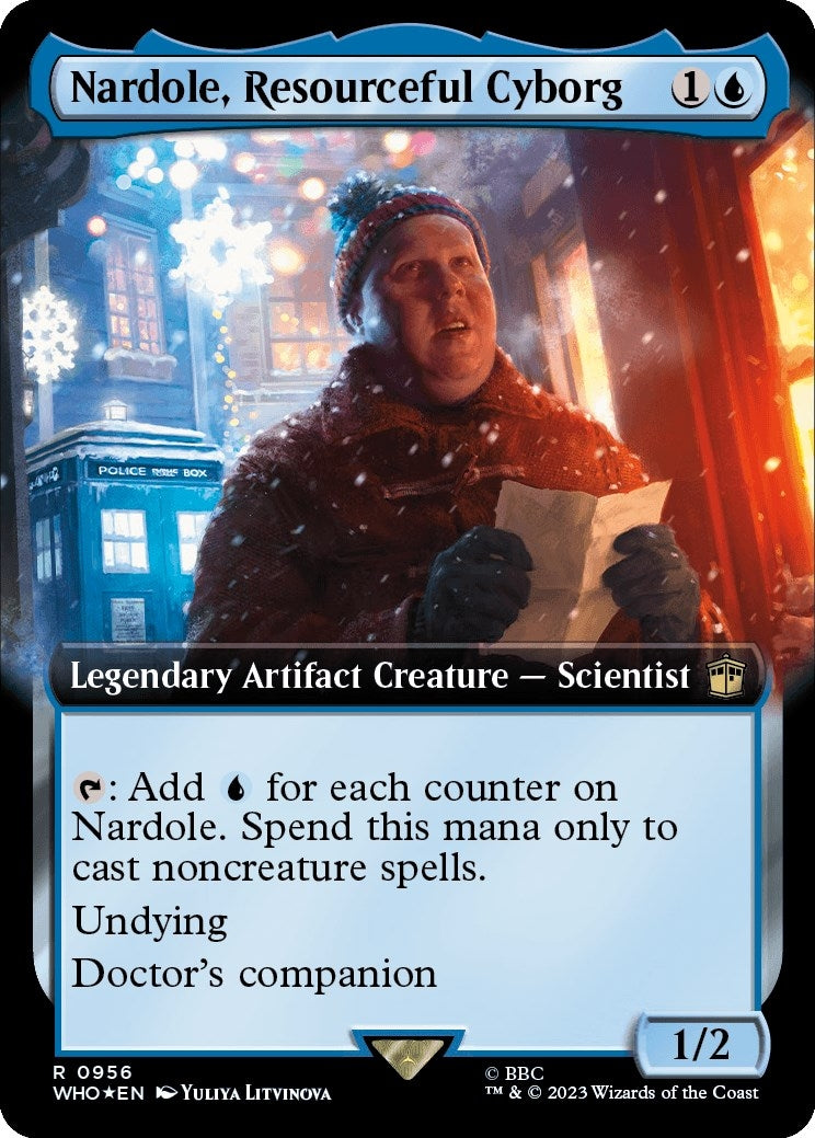 Nardole, Resourceful Cyborg (Extended Art) (Surge Foil) (956) (Universes Beyond: Doctor Who)
