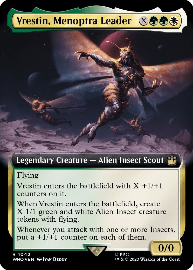 Image for Vrestin, Menoptra Leader (Extended Art) (Surge Foil) (1042) - Magic: The Gathering