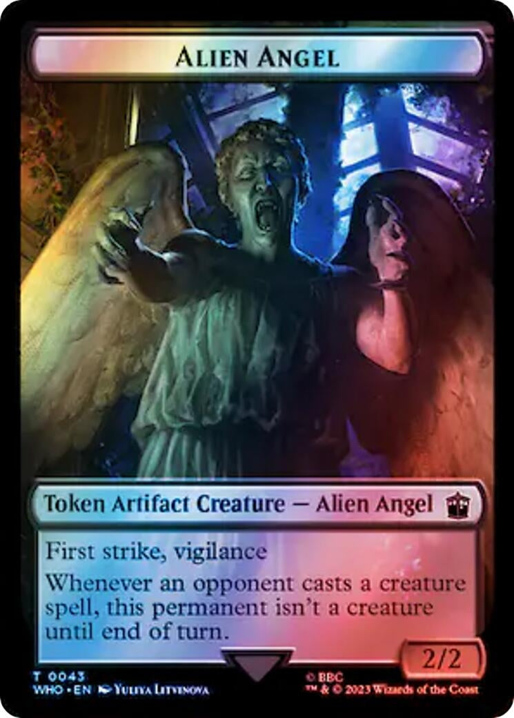 Alien Angel // Food (0059) Double-Sided Token (Surge Foil) (43 // 59) (Universes Beyond: Doctor Who)