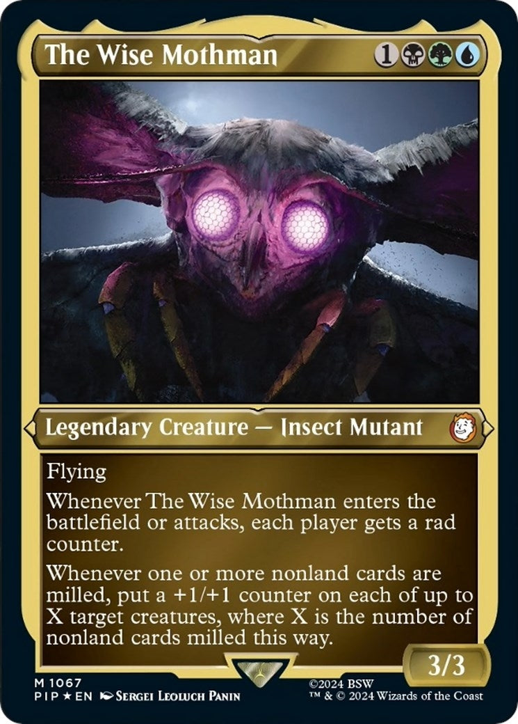 The Wise Mothman (Display Commander) - Thick Stock (1067) (Universes Beyond: Fallout)