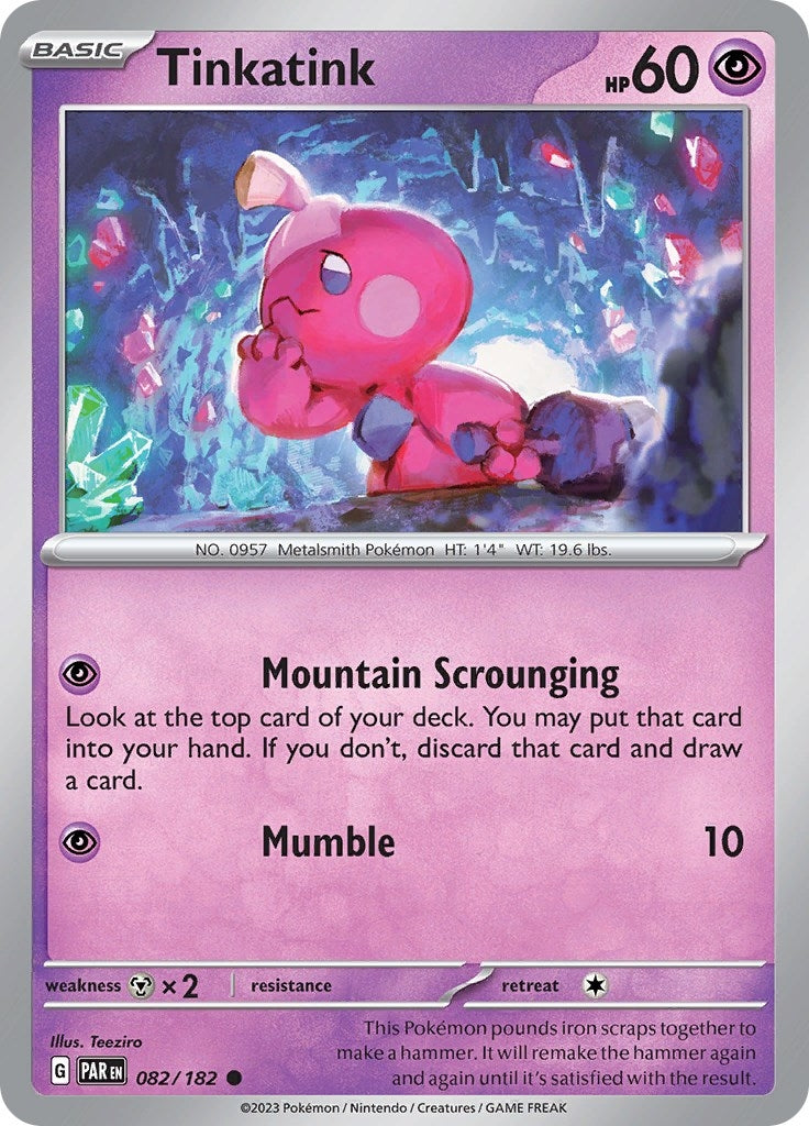 Image for Tinkatink (082/182) (SV04: Paradox Rift) - Pokemon