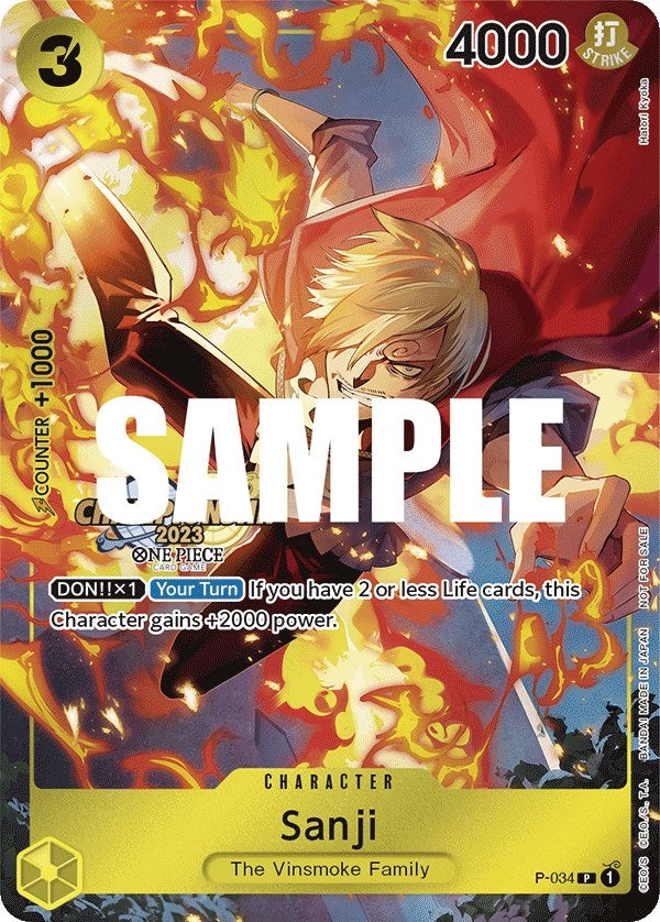 Sanji (CS 2023 Event Pack) (P-034) (One Piece Promotion Cards)