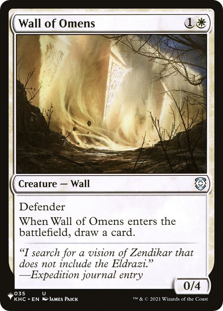 Image for Wall of Omens (KHC) (035) - Magic: The Gathering