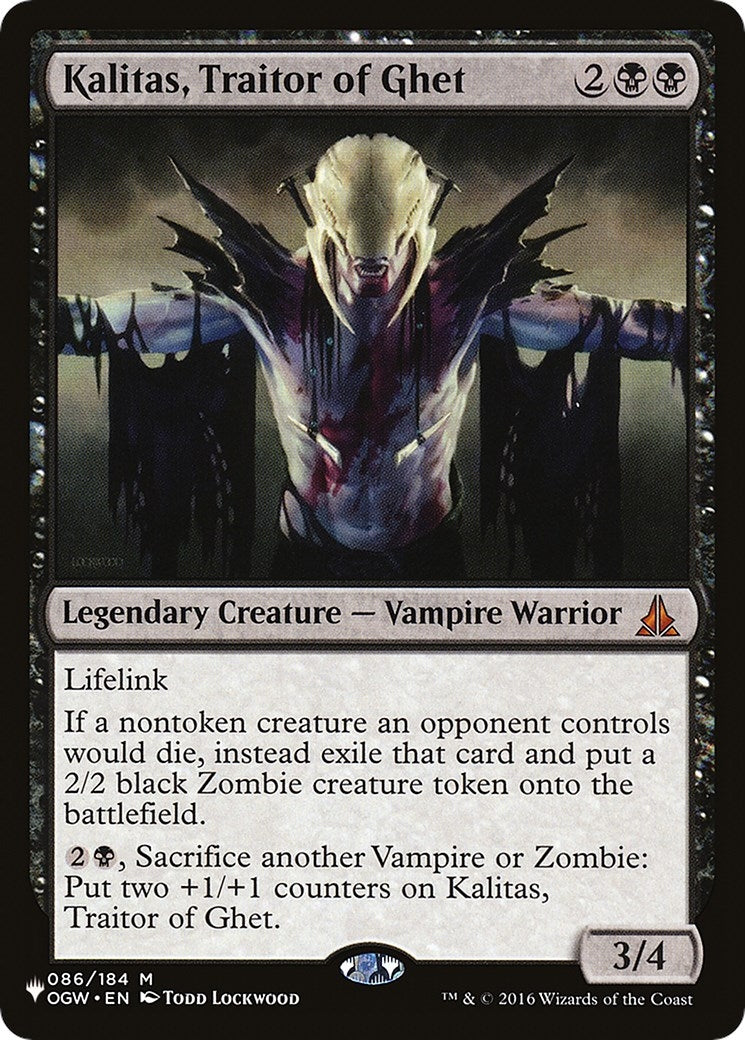 Kalitas, Traitor of Ghet (086/184) (The List Reprints)