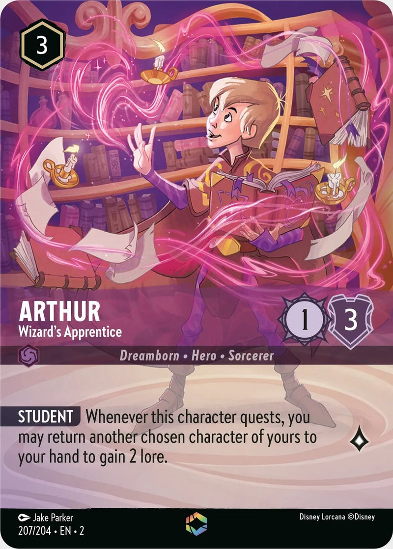Arthur - Wizard's Apprentice (Enchanted) (207/204) (Rise of the Floodborn)