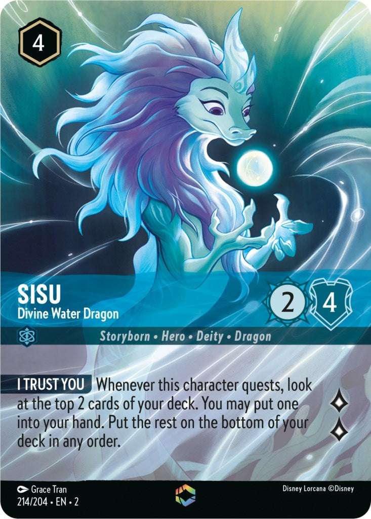 Sisu - Divine Water Dragon (Enchanted) (214/204) (Rise of the Floodborn)