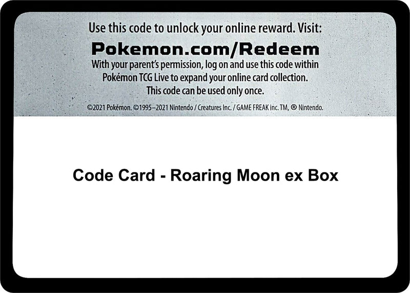 Image for Code Card - Roaring Moon ex Box (Miscellaneous Cards & Products) - Pokemon