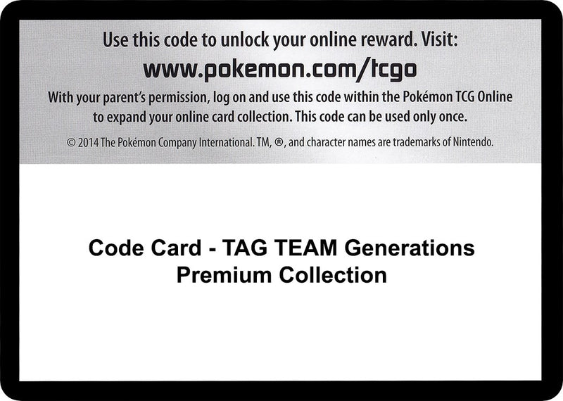Image for Code Card - TAG TEAM Generations Premium Collection (Miscellaneous Cards & Products) - Pokemon