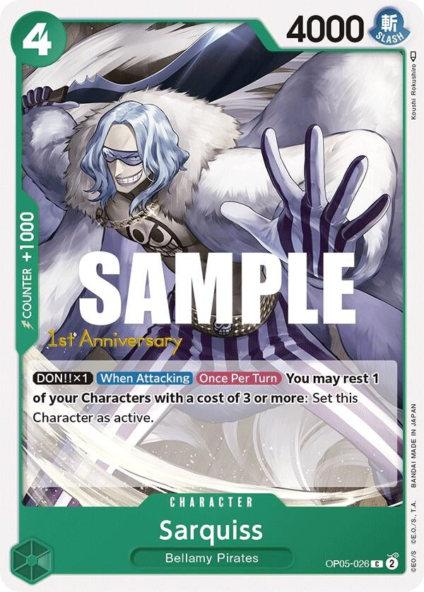 Image for Sarquiss (OP05-026) (Awakening of the New Era: 1st Anniversary Tournament Cards) - One Piece Card Game