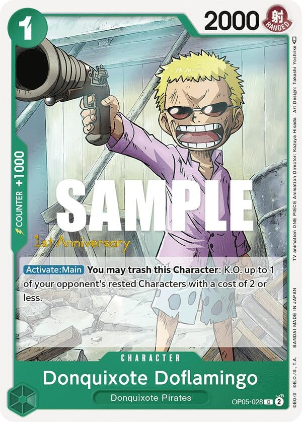 Image for Donquixote Doflamingo (028) (OP05-028) (Awakening of the New Era: 1st Anniversary Tournament Cards) - One Piece Card Game