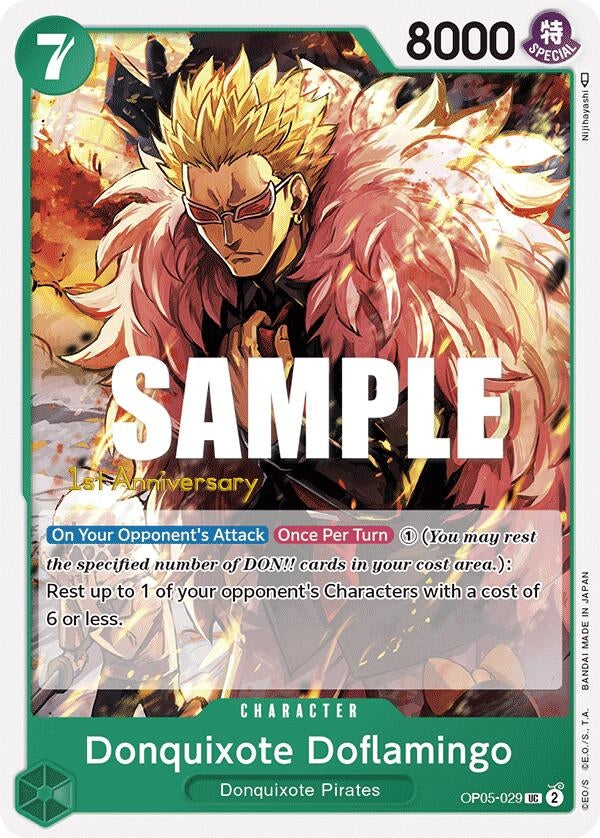 Donquixote Doflamingo (029) (OP05-029) (Awakening of the New Era: 1st Anniversary Tournament Cards)