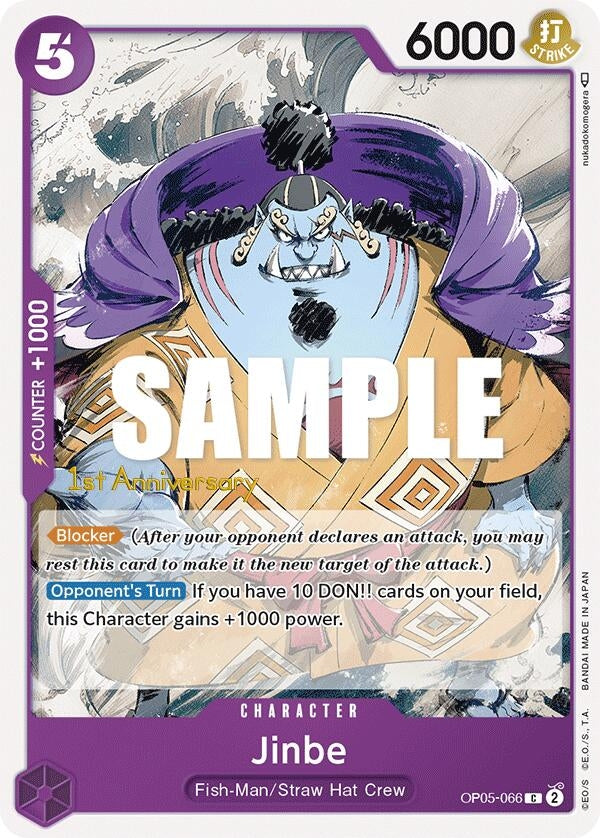 Image for Jinbe (OP05-066) (Awakening of the New Era: 1st Anniversary Tournament Cards) - One Piece Card Game