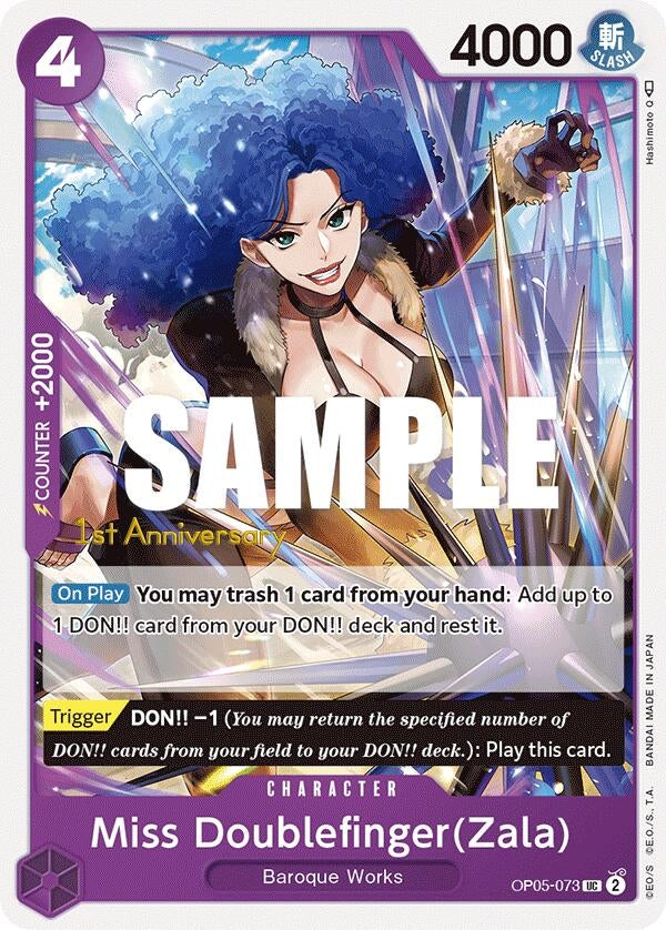 Image for Miss Doublefinger(Zala) (OP05-073) (Awakening of the New Era: 1st Anniversary Tournament Cards) - One Piece Card Game