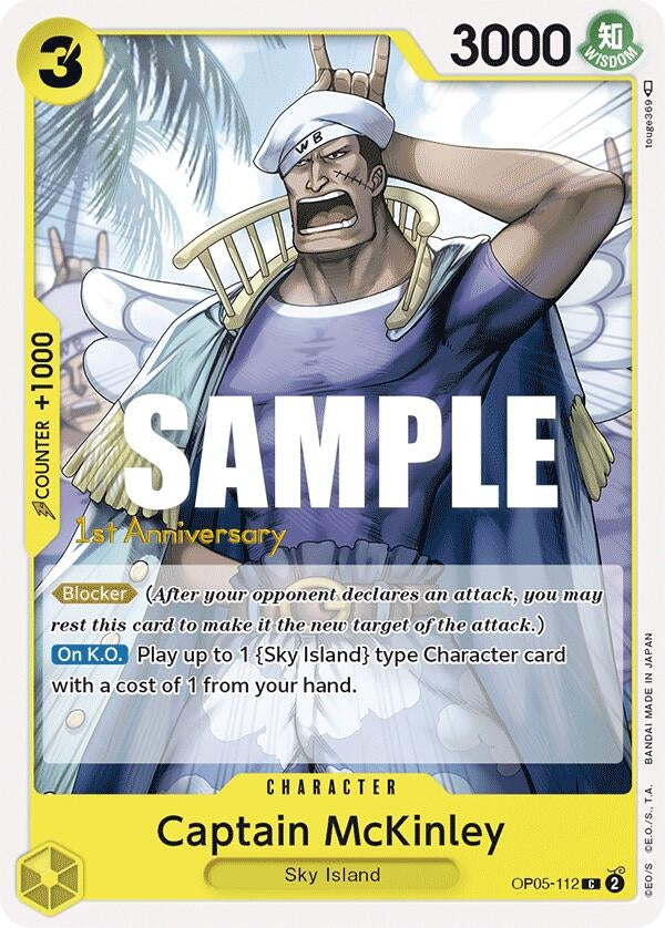 Image for Captain McKinley (OP05-112) (Awakening of the New Era: 1st Anniversary Tournament Cards) - One Piece Card Game