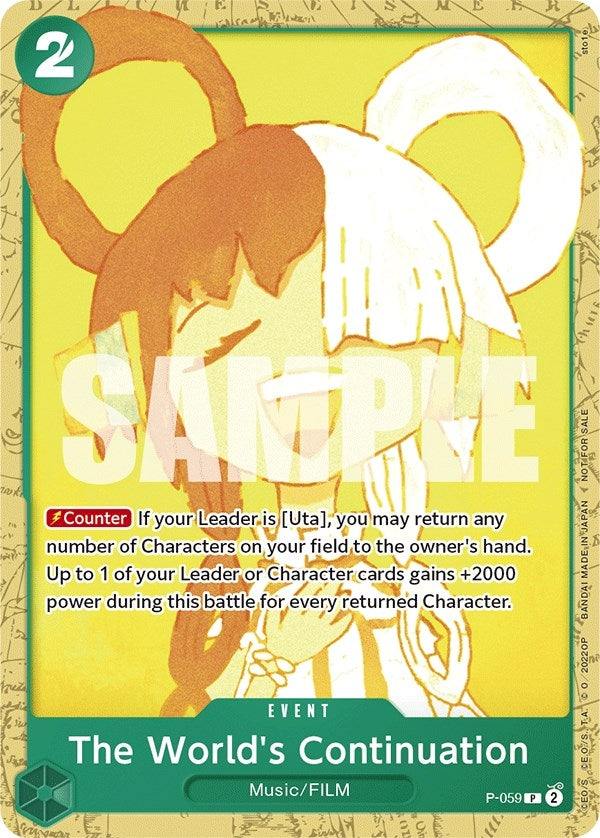The World's Continuation (Starter Deck 11: Uta Deck Battle) (P-059) (One Piece Promotion Cards)