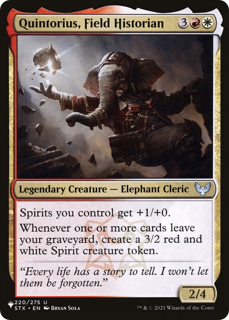 Quintorius, Field Historian (220/275) (The List Reprints)