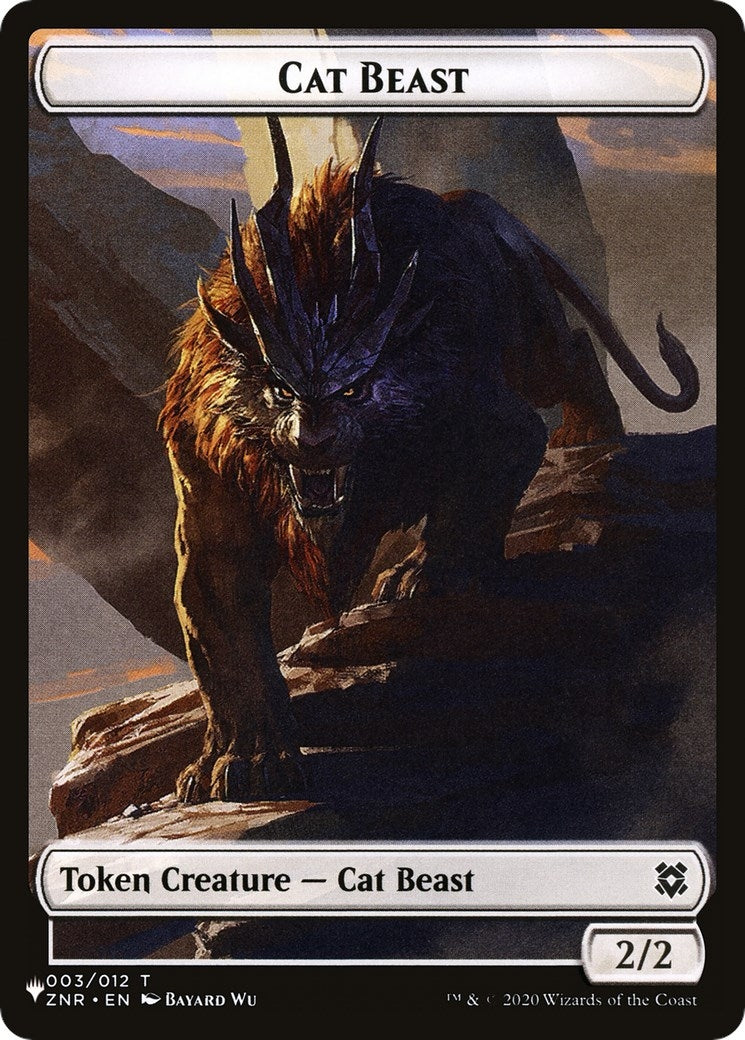 Cat Beast // Shapeshifter (002) Double-Sided Token (3 // 2) (The List Reprints)