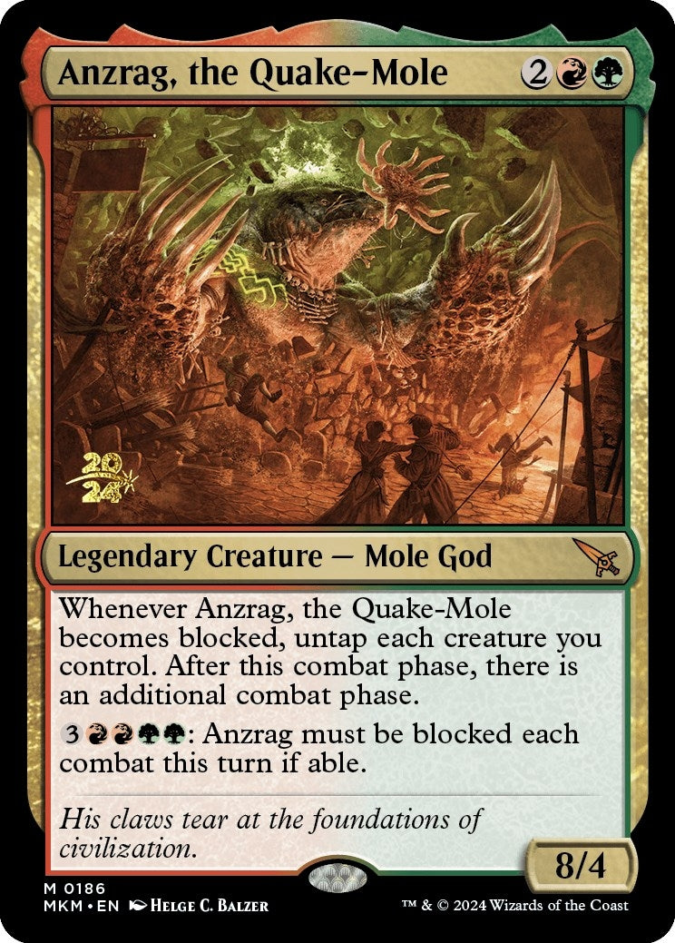 Anzrag, the Quake-Mole (186) (Prerelease Cards)