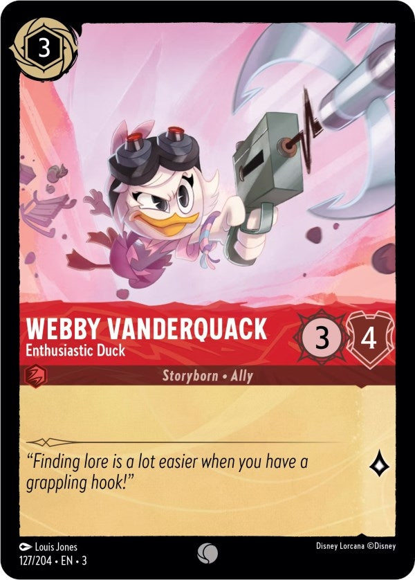 Webby Vanderquack - Enthusiastic Duck (127/204) (Into the Inklands)