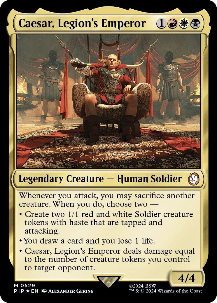 Image for Caesar, Legion's Emperor (Surge Foil) (529) (Universes Beyond: Fallout) - Magic: The Gathering