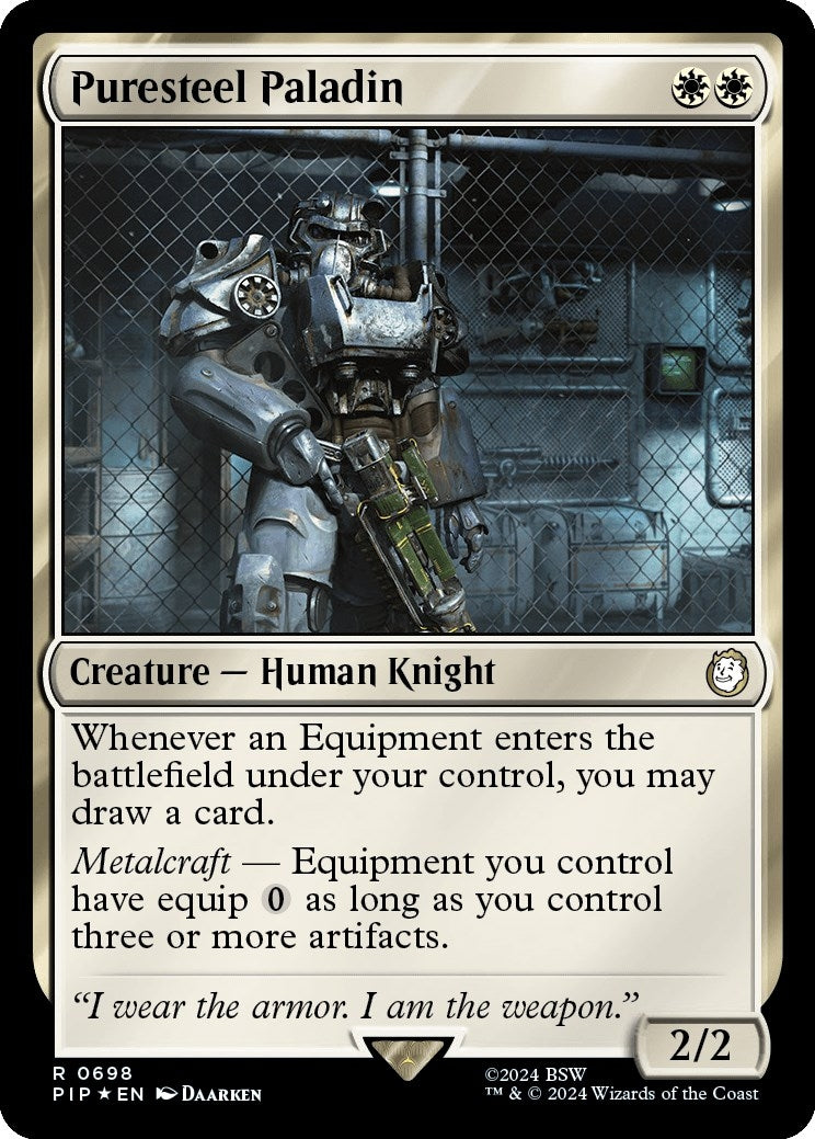 Puresteel Paladin (Surge Foil) (698) (Universes Beyond: Fallout)