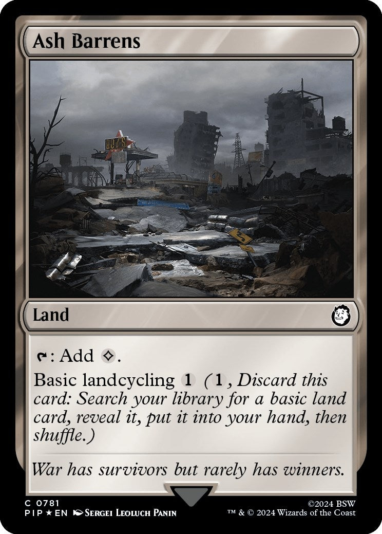 Ash Barrens (Surge Foil) (781) (Universes Beyond: Fallout)