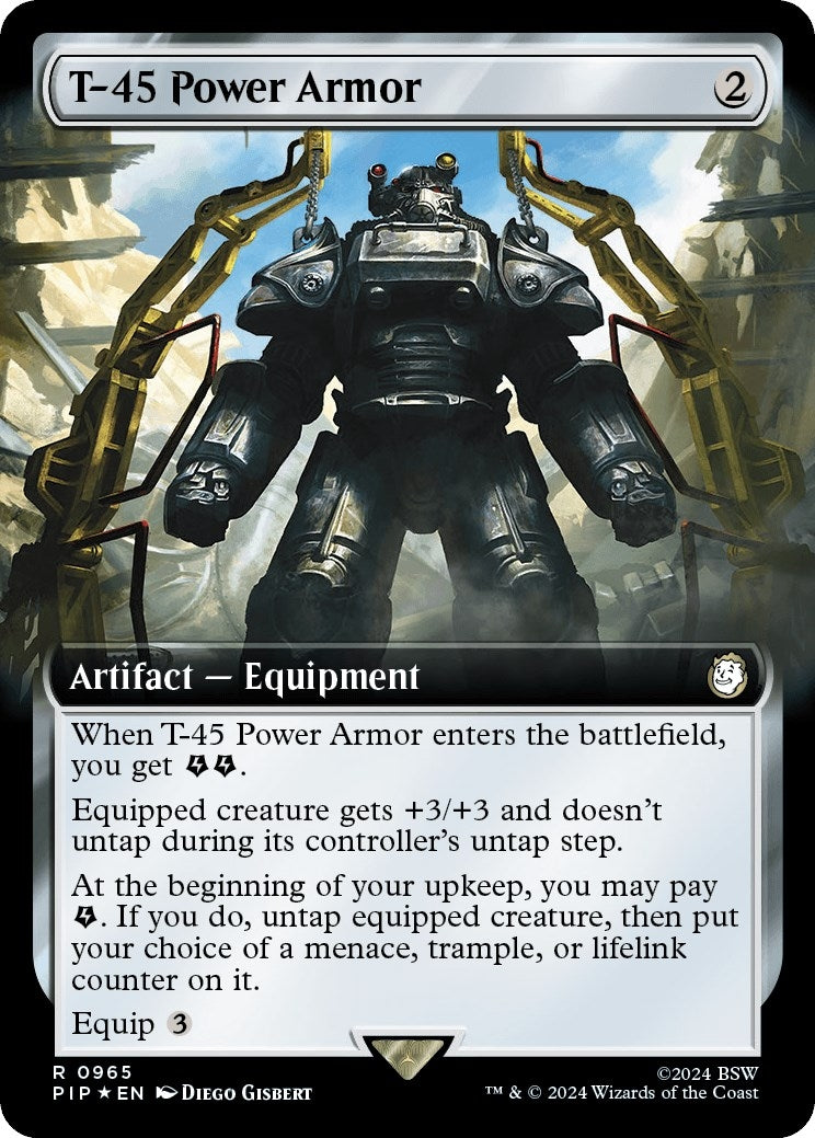 T-45 Power Armor (Extended Art) (Surge Foil) (965) (Universes Beyond: Fallout)