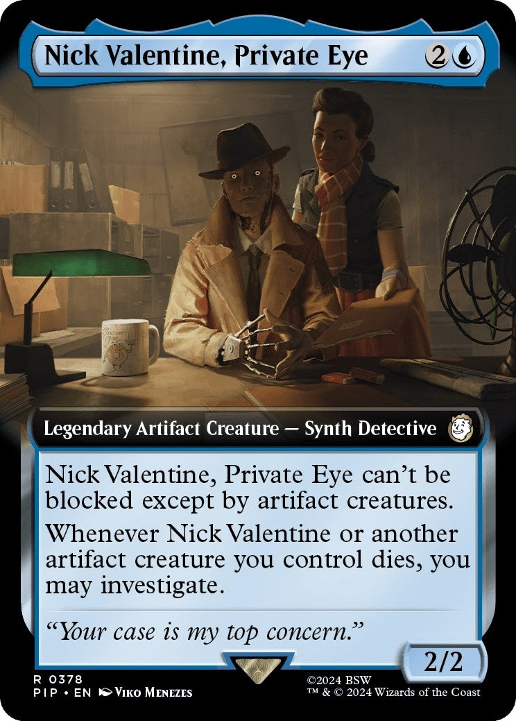 Nick Valentine, Private Eye (Extended Art) (378) (Universes Beyond: Fallout)
