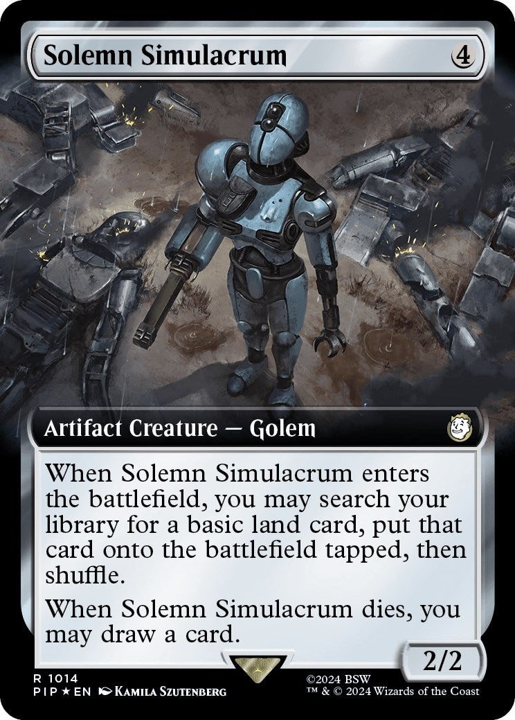 Solemn Simulacrum (Extended Art) (Surge Foil) (1014) (Universes Beyond: Fallout)