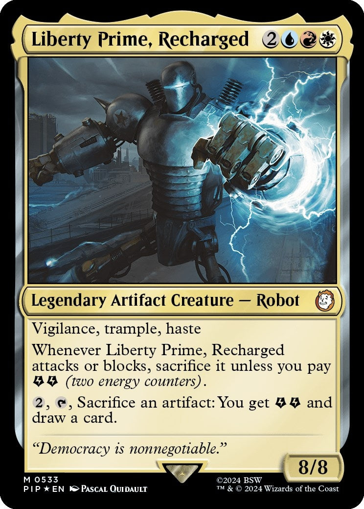 Liberty Prime, Recharged (Surge Foil) (533) (Universes Beyond: Fallout)