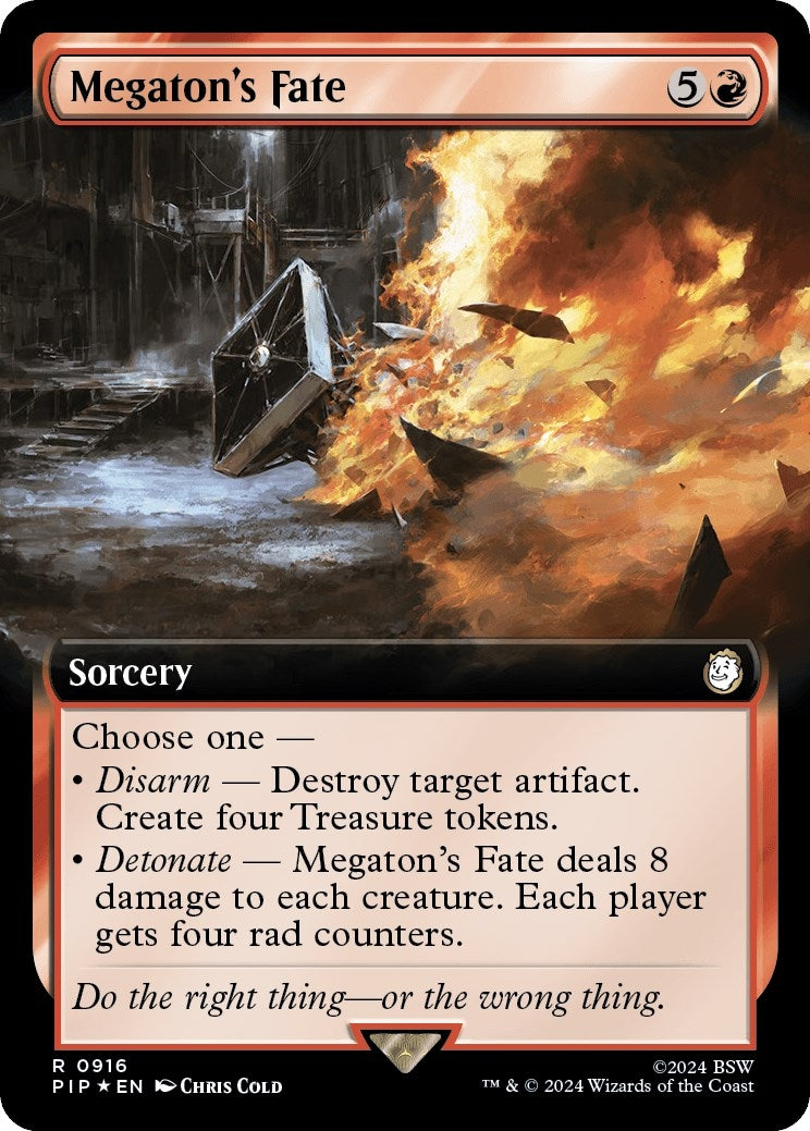 Megaton's Fate (Extended Art) (Surge Foil) (916) (Universes Beyond: Fallout)