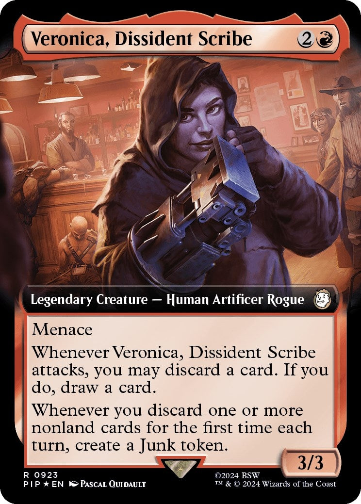Image for Veronica, Dissident Scribe (Extended Art) (Surge Foil) (923) - Magic: The Gathering