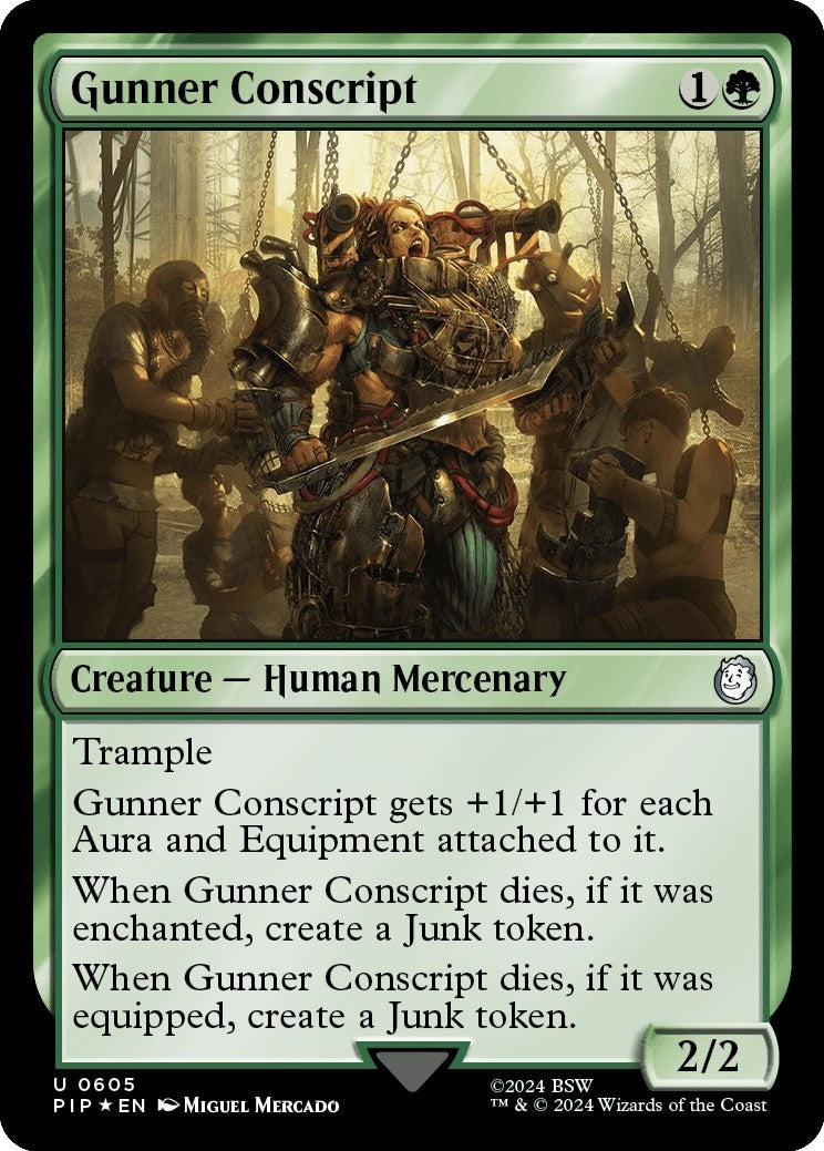 Gunner Conscript (Surge Foil) (605) (Universes Beyond: Fallout)