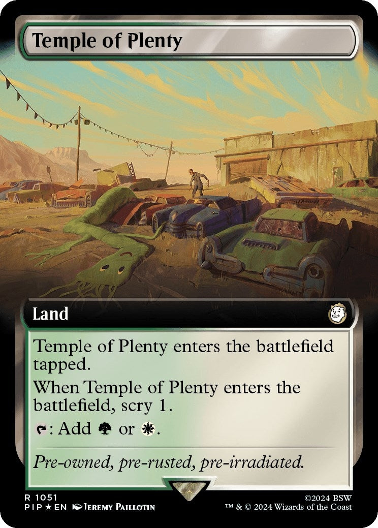 Temple of Plenty (Extended Art) (Surge Foil) (1051) (Universes Beyond: Fallout)