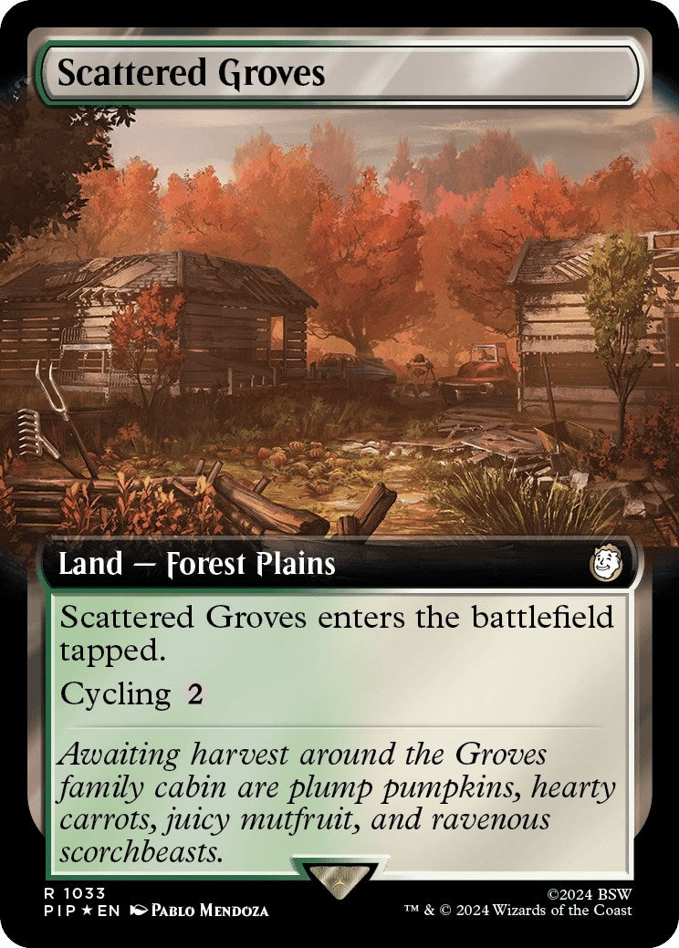 Scattered Groves (Extended Art) (Surge Foil) (1033) (Universes Beyond: Fallout)