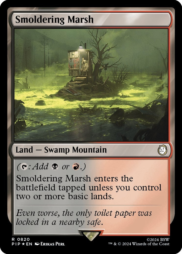 Smoldering Marsh (Surge Foil) (820) (Universes Beyond: Fallout)