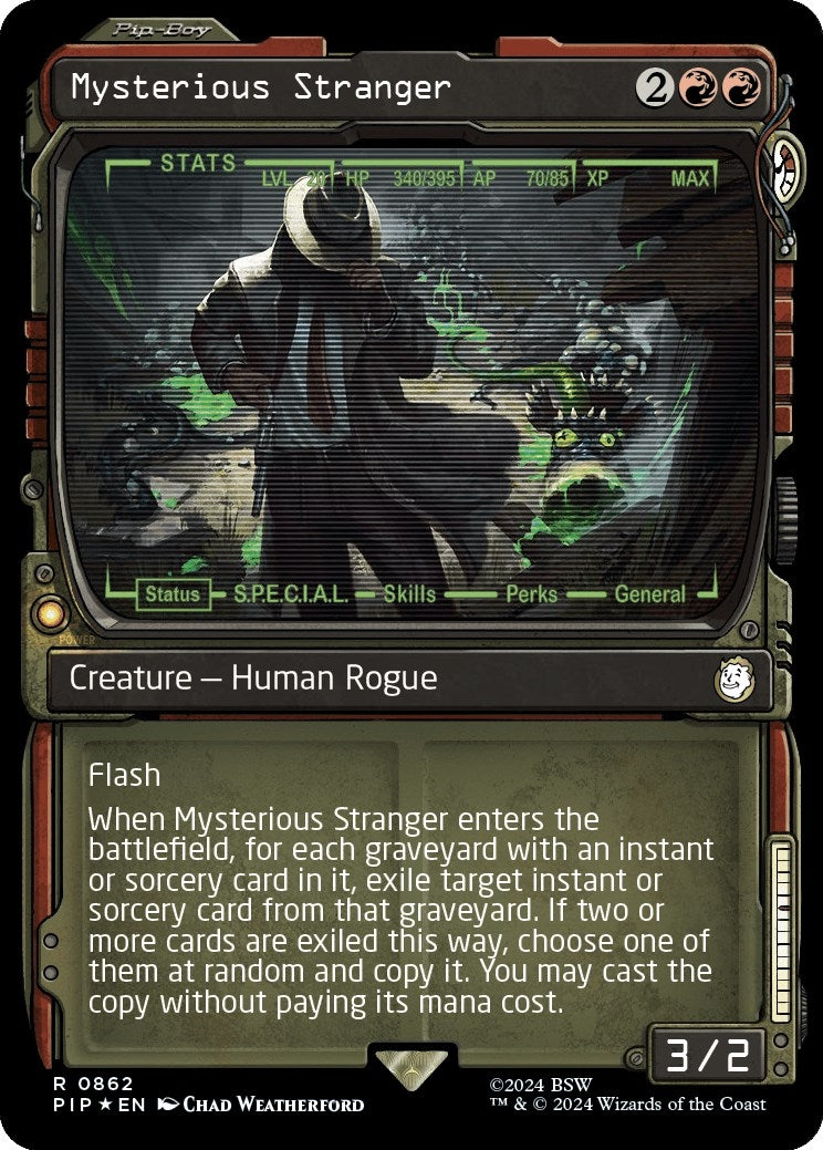 Mysterious Stranger (Showcase) (Surge Foil) (862) (Universes Beyond: Fallout)